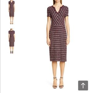 NWOT St John multi tuck tweed sweater dress